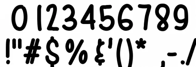 Spork Font OTHER CHARS