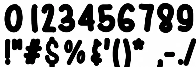 SporkBold Font OTHER CHARS