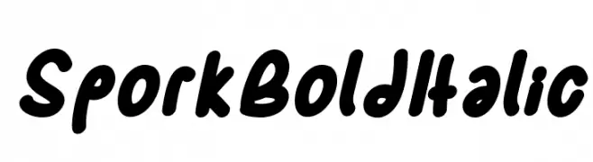 SporkBoldItalic  Frei Schriftart Herunterladen