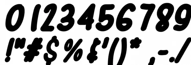 SporkBoldItalic Font OTHER CHARS