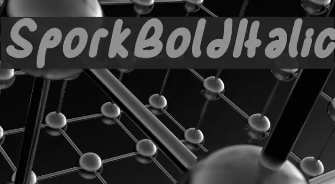 SporkBoldItalic Font examples