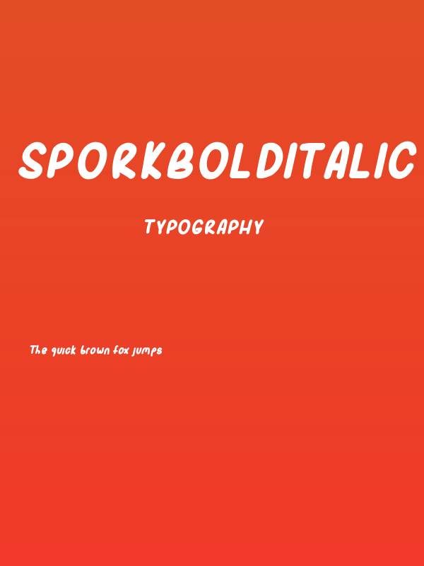 SporkBoldItalic Poster