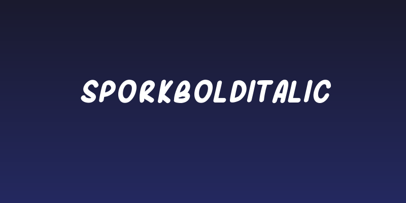 SporkBoldItalic Social Header