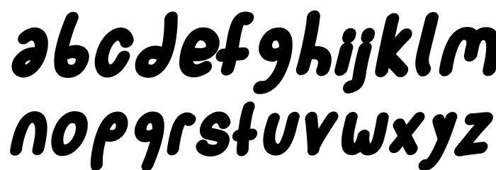 SporkBoldItalic Font LOWERCASE