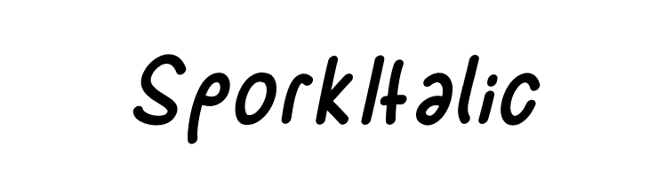 SporkItalic  Frei Schriftart Herunterladen