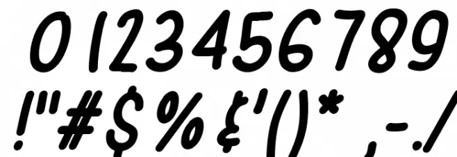 SporkItalic Font OTHER CHARS