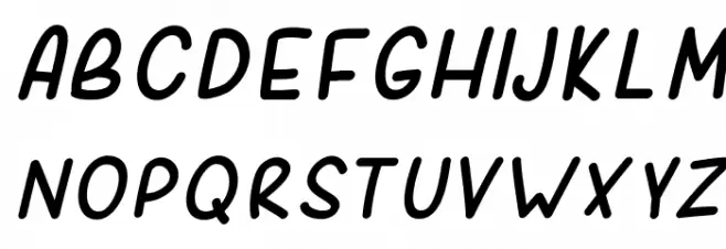 SporkItalic フォント 大文字