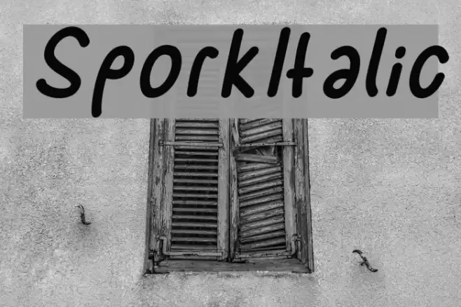 SporkItalic Font examples
