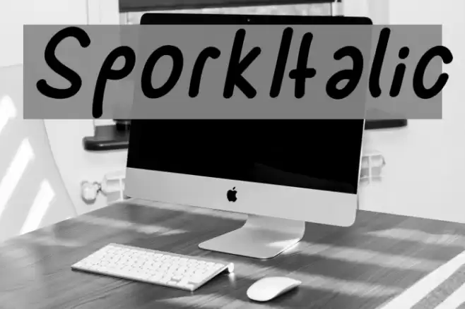 SporkItalic Font examples