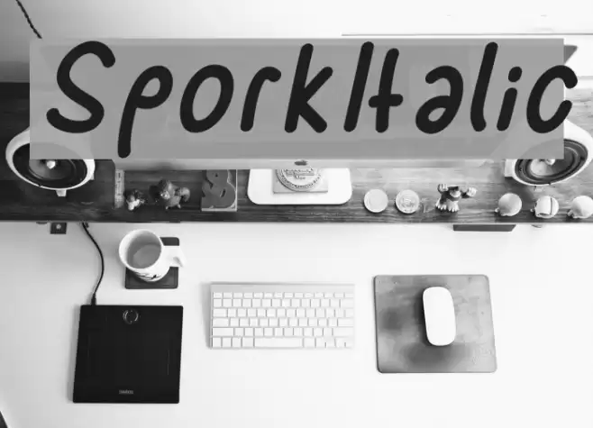 SporkItalic Font examples