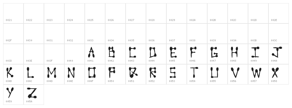 Sporktype Character Map