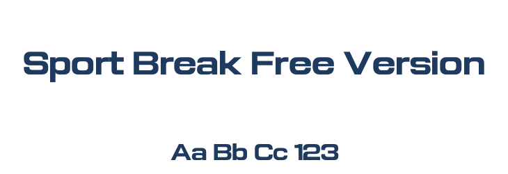 Sport Break Free Version Font Preview