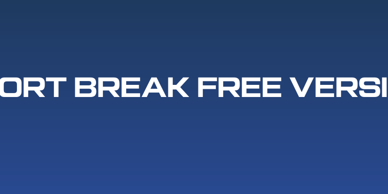 Sport Break Free Version Social Header