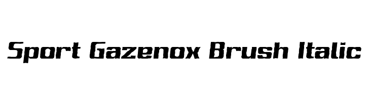 Sport Gazenox Brush Italic  フリーフォントのダウンロード