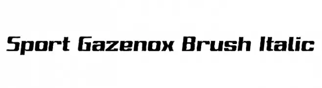 Sport Gazenox Brush Italic  नि: शुल्क फ़ॉन्ट्स डाउनलोड