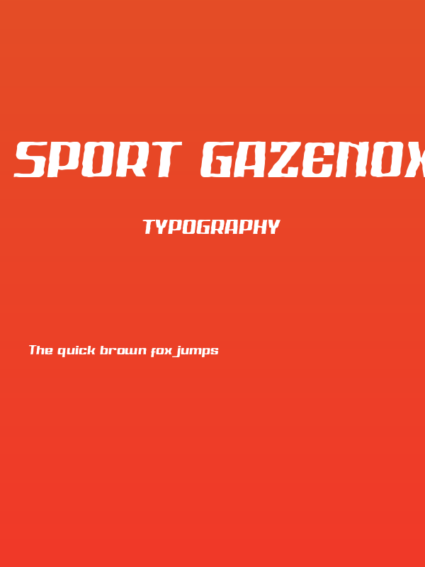 Sport Gazenox Brush Italic Poster