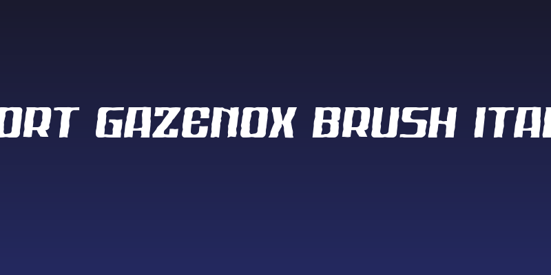 Sport Gazenox Brush Italic Social Header