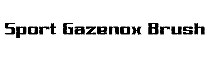 Sport Gazenox Brush  Скачать бесплатные шрифты