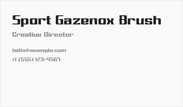 Sport Gazenox Brush Business Card