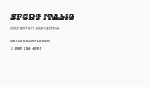 Sport Italic Business Card