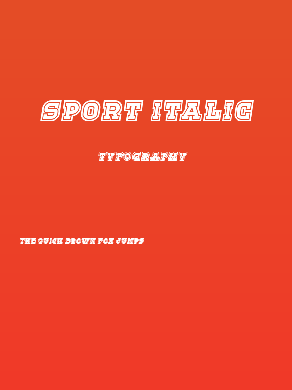 Sport Italic Poster