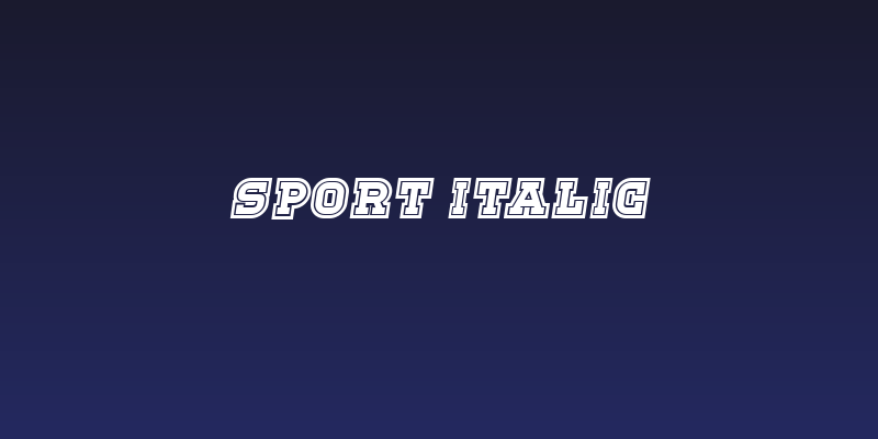 Sport Italic Social Header
