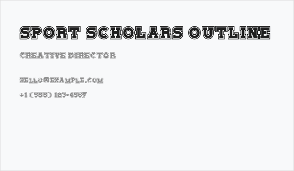 Sport Scholars Outline Business Card