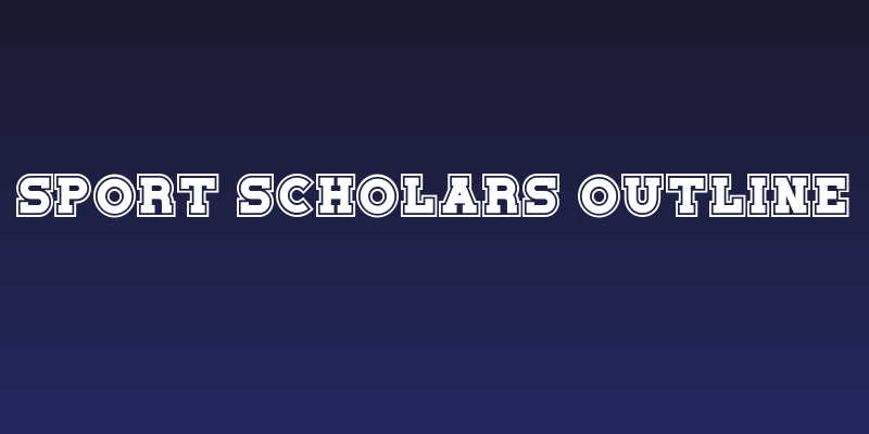 Sport Scholars Outline Social Header
