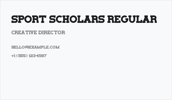 Sport Scholars Regular Business Card