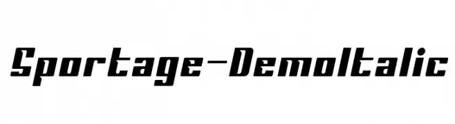 Sportage-DemoItalic  नि: शुल्क फ़ॉन्ट्स डाउनलोड