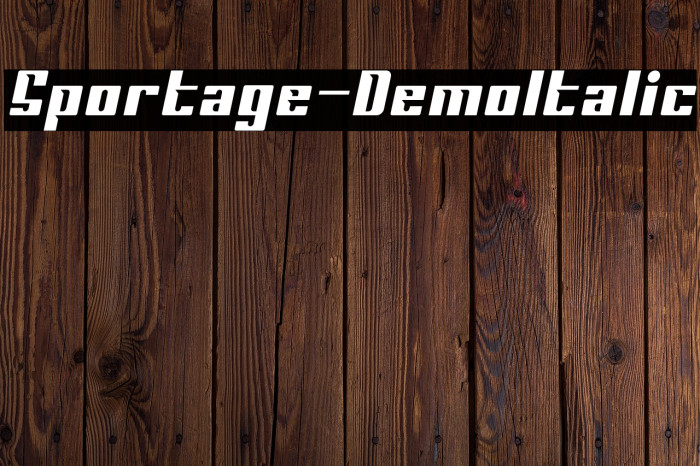 Sportage-DemoItalic Example 1