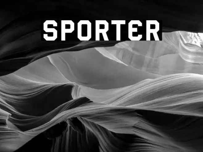 Sporter Font examples