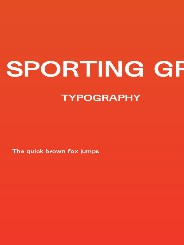 Sporting Grotesque Bold Poster