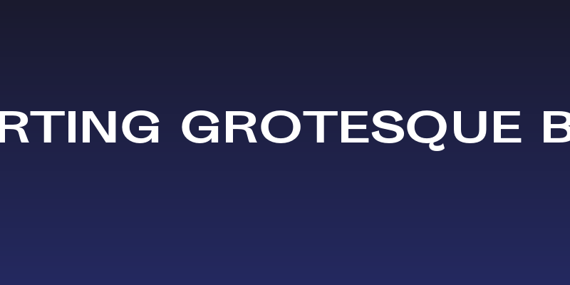 Sporting Grotesque Bold Social Header