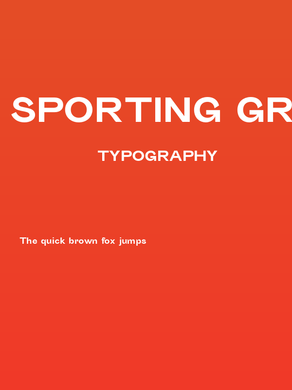 Sporting Grotesque Gras Poster