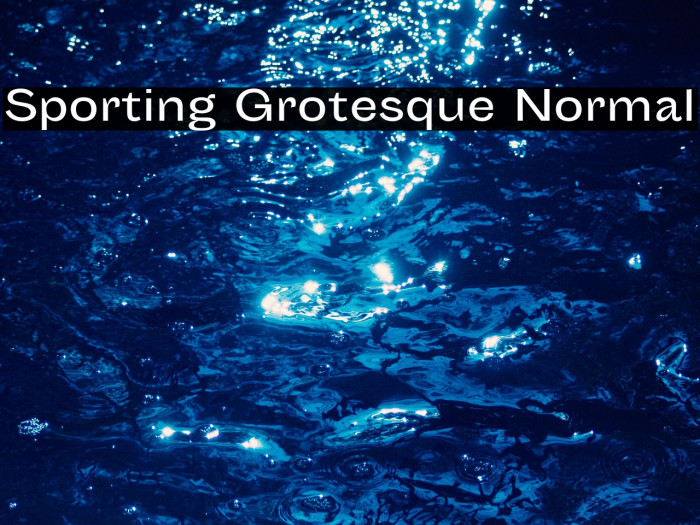 Sporting Grotesque Normal Example 1