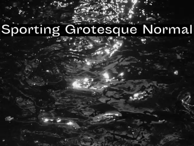 Sporting Grotesque Normal Font examples