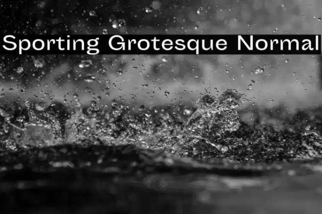 Sporting Grotesque Normal Font examples