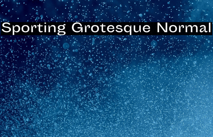 Sporting Grotesque Normal Example 3