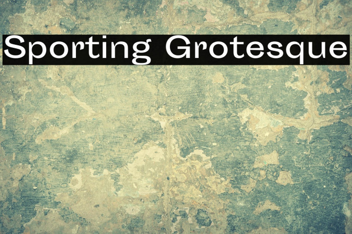 Sporting Grotesque Example 2