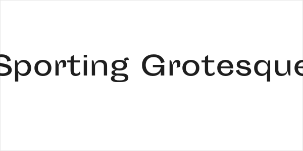 Sporting Grotesque Logo