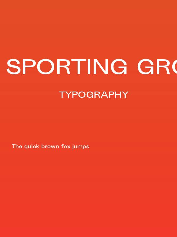 Sporting Grotesque Poster