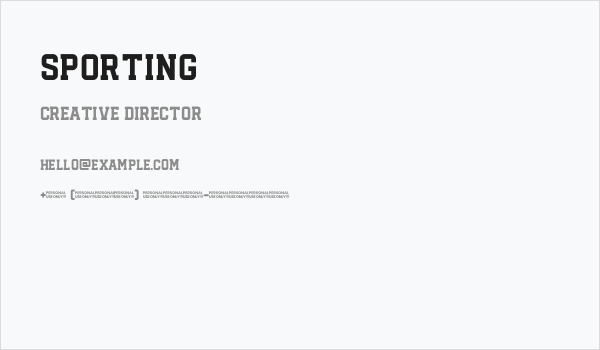 Sporting Business Card