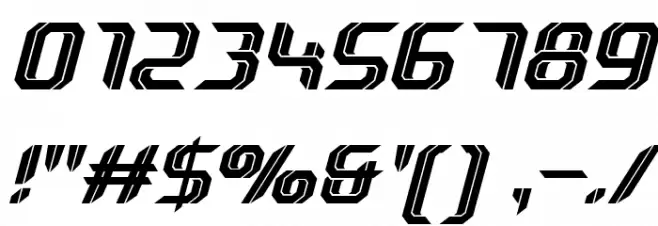 Sportive Italic Font OTHER CHARS