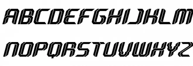 Sportive Italic Schriftart Groß