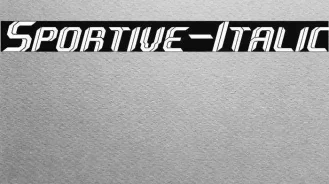 Sportive-Italic Font examples
