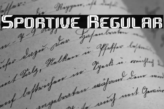 Sportive Regular Font examples
