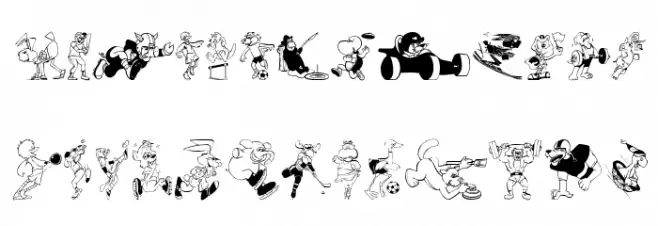 SportsAnimals Font UPPERCASE