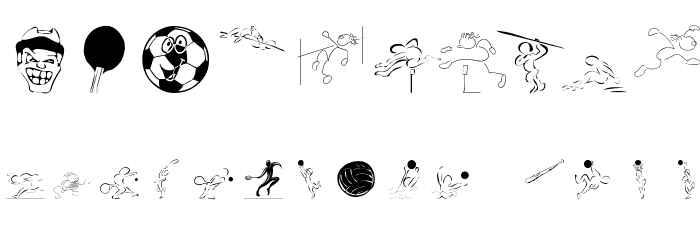SportsCartoons Font OTHER CHARS