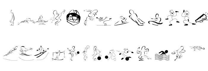SportsCartoons Font LOWERCASE